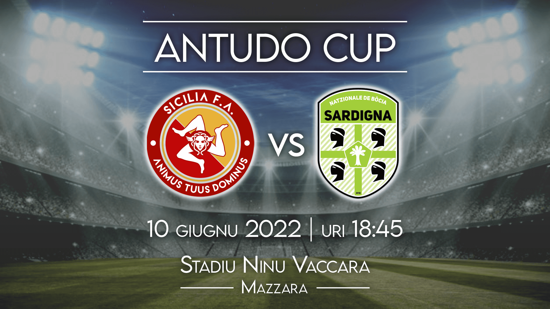 Antudo Cup: il 10 giugno a Mazara sfida fra la Nazionale Siciliana e quella Sarda
